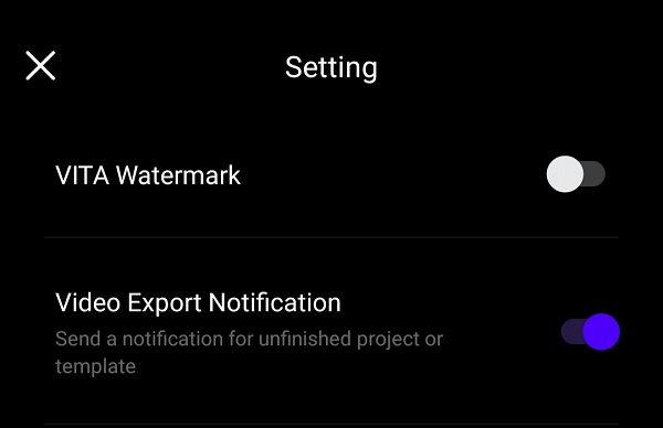 how to remove watermark in vita app